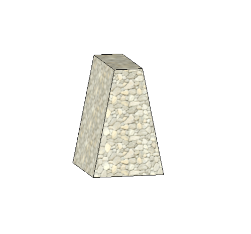 Rubble Masonry Foundation - Trapezoidal (Parametric)