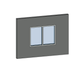 Window - Fixed Double Aluminium (Parametric)