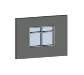 Window - Fixed Transom Double Aluminium (Parametric)