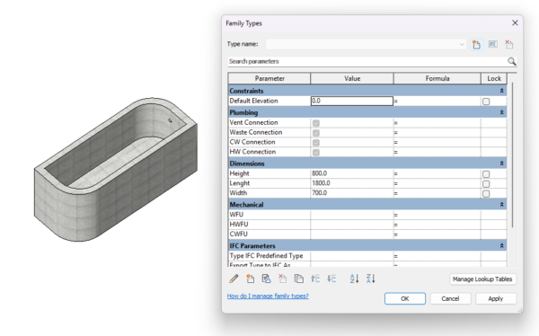 Bathub Model 2 (Parametric)