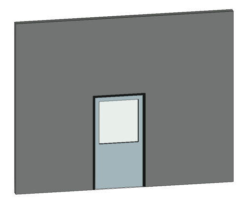 Door - Single Swing Door Aluminium Model 1 (Parametric)