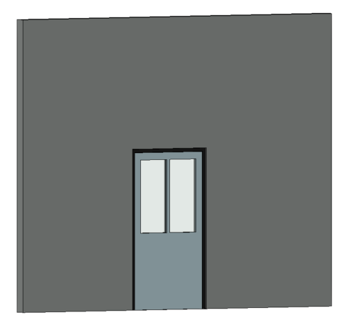 Door - Single Swing Door Aluminium Model 3 (Parametric)