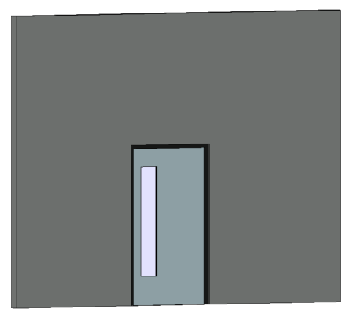 Door - Single Swing Door Aluminium Model 5 (Parametric)