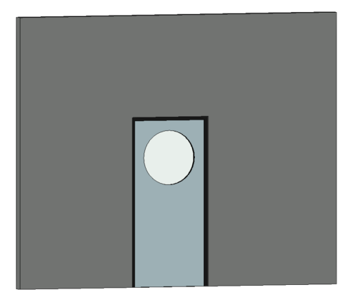 Door - Single Swing Door Aluminium Model 6 (Parametric)