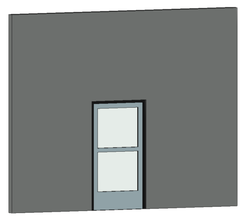 Door - Single Swing Door Aluminium Model 7 (Parametric)