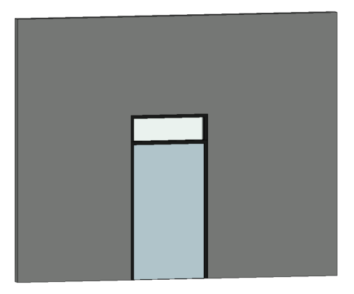 Door - Single Swing Door Aluminium Model 8 (Parametric)