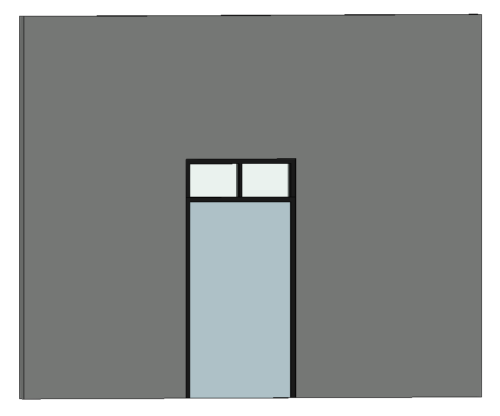 Door - Single Swing Door Aluminium Model 9 (Parametric)