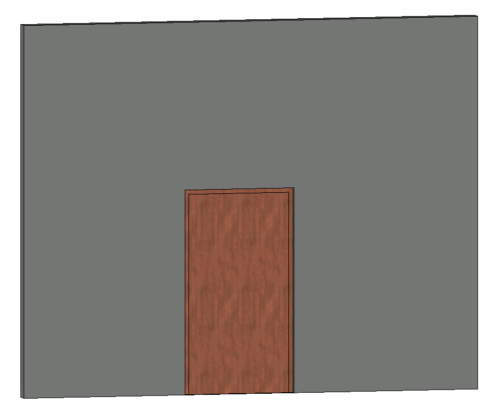 Door - Single Swing Door Wood Model 1 (Parametric)