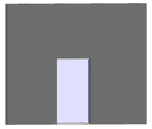 Door - Single Swing Door Glass Model 1 (Parametric)