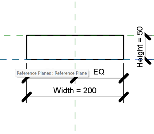 Profile Bottom Rail - Rectangular (Parametric)