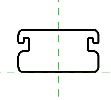 Profile Top Rail 15 x 8 cm Model 3