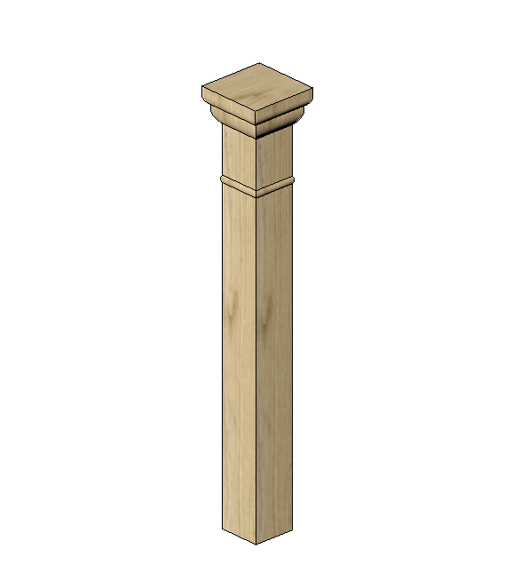Wood Baluster 10 x 10 x 100 cm Model 1