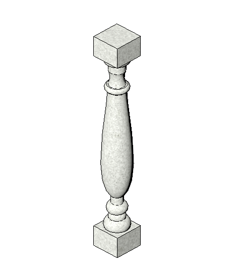 Stone Baluster 10 x 10 x 75 cm Model 1