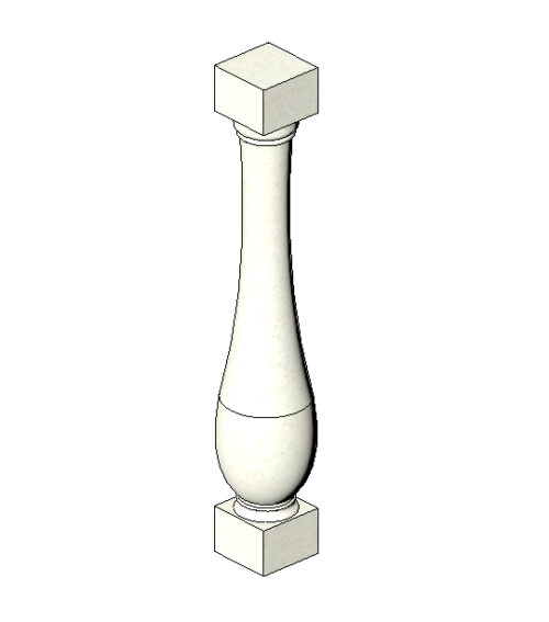 Stone Baluster 10 x 10 x 75 cm Model 2