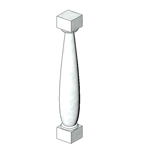 Stone Baluster 10 x 10 x 75 cm Model 3